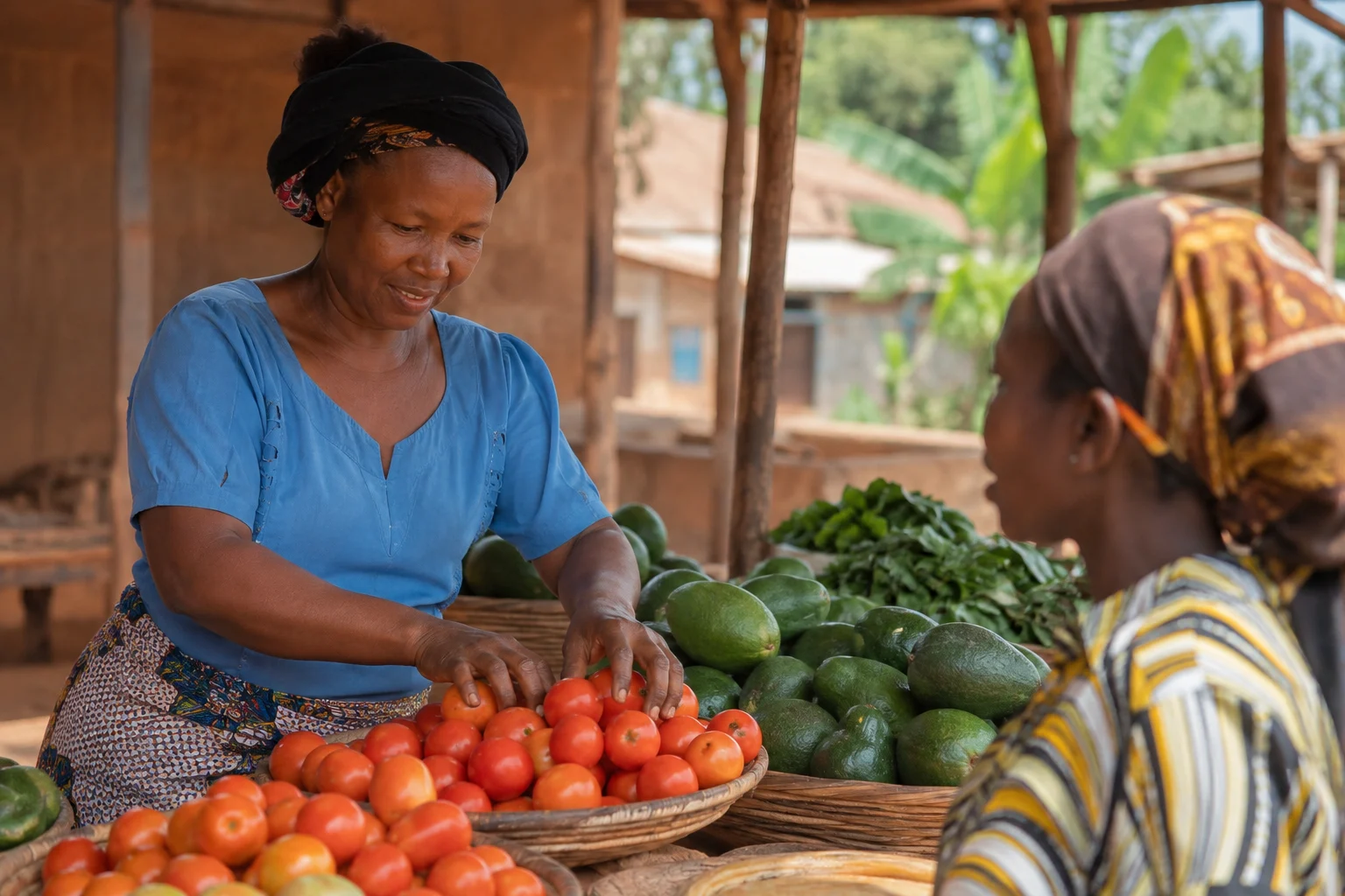 Stock, ventes et marge d’une journée de marché.